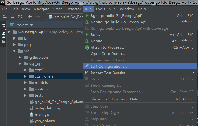 JetBrains 家族 GoLang 工具对 beego 使用 Debug 调试 – 代码空间